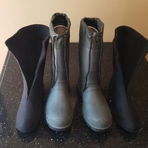 Winter snow and or rain boots.